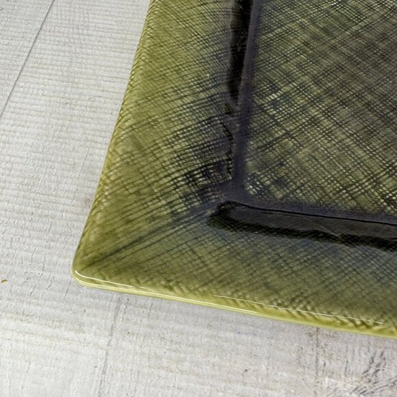 Home Target ASIAN LINEN Green Embossed Weave Square Stoneware Dinner Plate Set 3 - Picture 12 of 16